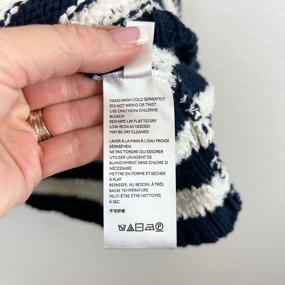 ANTHROPOLOGIE BY ANTHROPOLOGIE Blue & White Lita Striped Pullover Size XS/S - Picture 8 of 10